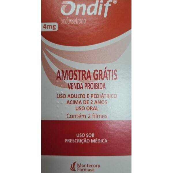 Ondif - Cloridrato De Ondansetrona 4mg - 2 Cápsulas